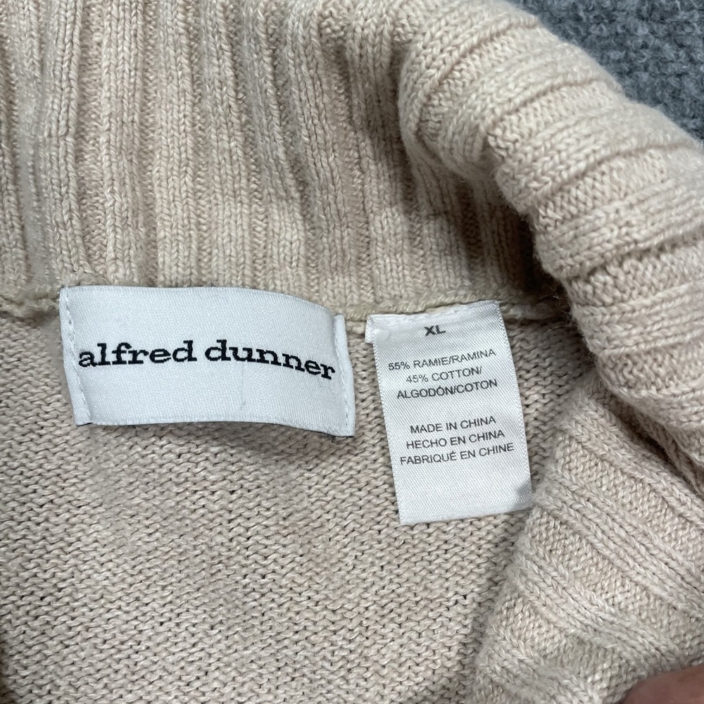 Vintage Embroidered Knit Cardigan Women's Size XL Beige Shawl Neck Cottagecore - Picture 10 of 12